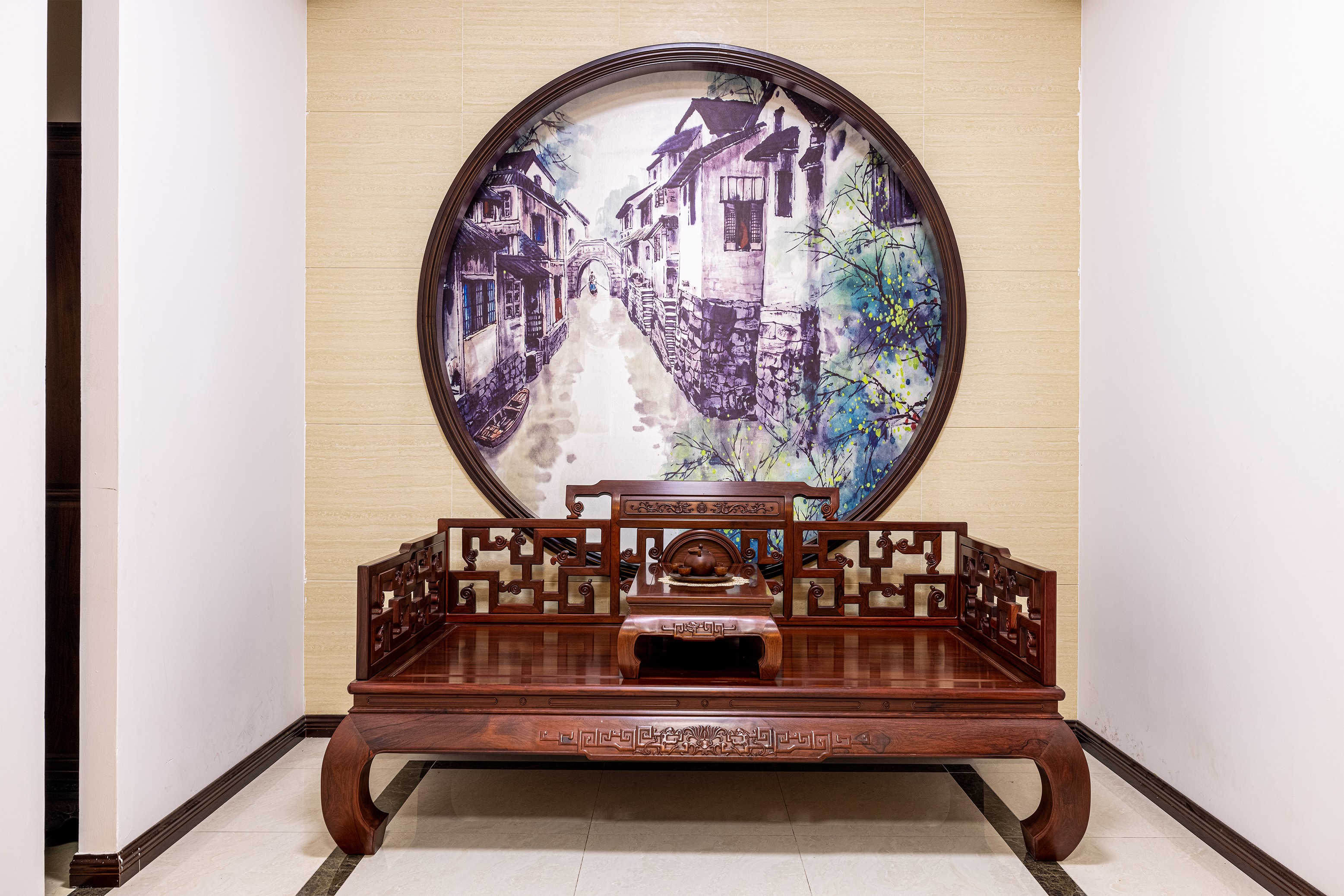 云石羅漢床 云石羅漢床